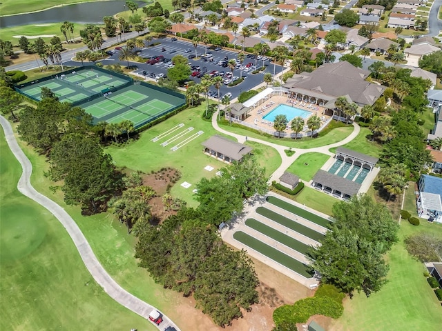 2111 Harston Trl, The Villages, FL 32162 - bird's eye view featuring a water view and a residential view