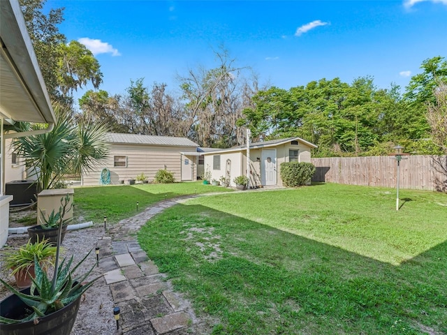 2376 Crk 444, Lake Panasoffkee, FL 33538 - view of yard with central air condition unit and fence