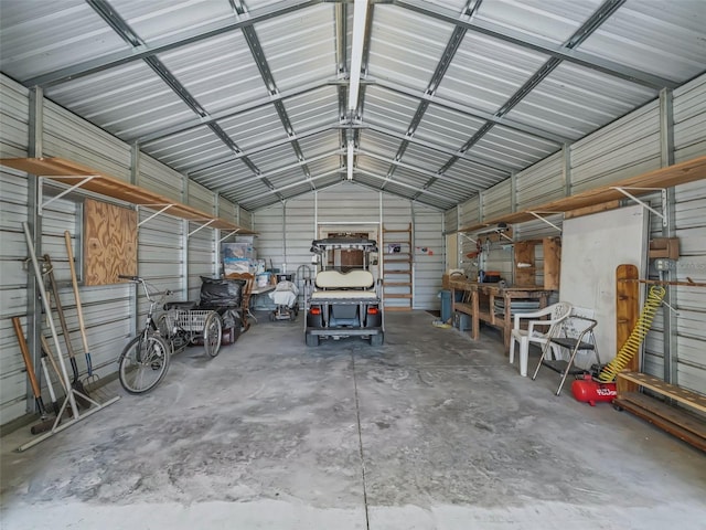 2376 Crk 444, Lake Panasoffkee, FL 33538 - garage with metal wall