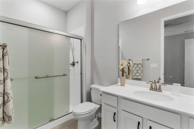 6003 Nightjar Ct, Okahumpka, FL 34762 - full bath with toilet, a stall shower, and vanity