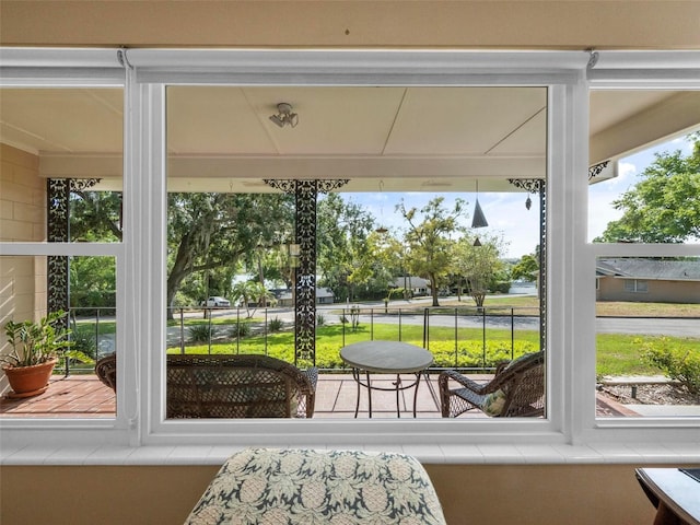 view of sunroom