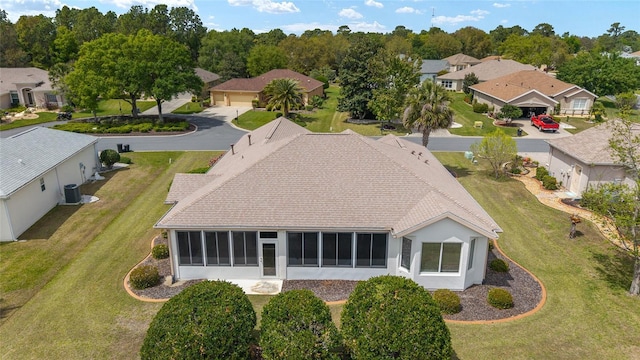 bird's eye view with a residential view