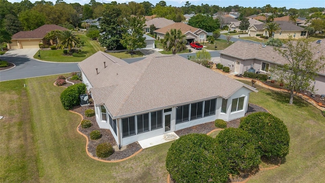 bird's eye view featuring a residential view
