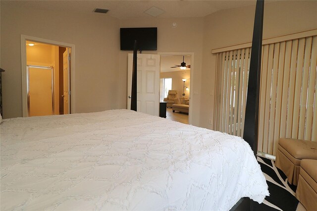 bedroom with visible vents