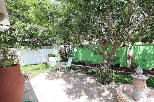 view of patio / terrace with a fenced backyard