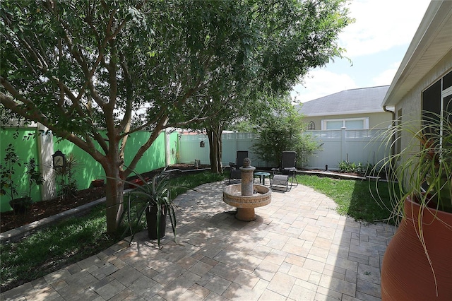 view of patio / terrace with a fenced backyard