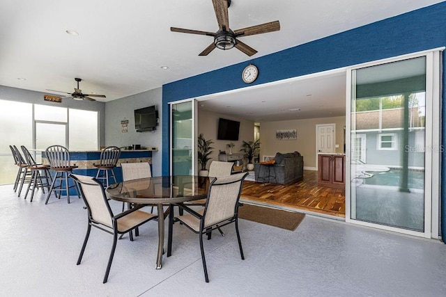 11619 Lane Park Rd, Tavares, FL 32778 - dining area with ceiling fan
