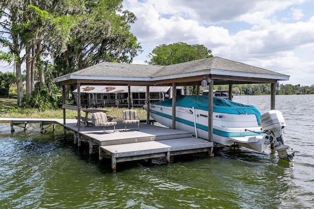 11619 Lane Park Rd, Tavares, FL 32778 - dock area featuring a water view and boat lift
