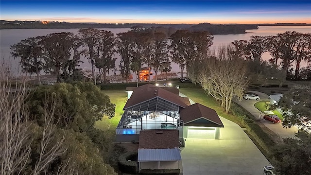 11619 Lane Park Rd, Tavares, FL 32778 - aerial view at dusk of a water view