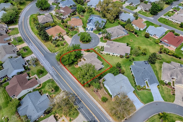 725 Beldon Ct, The Villages, FL 32162 - aerial view of residential area with property boundaries highlighted