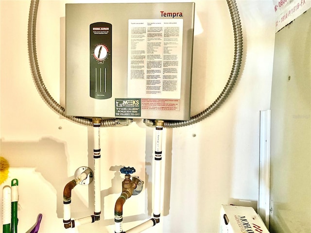 room details featuring water heater