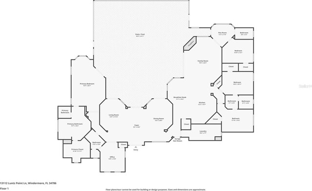 13112 Luntz Point Ln, Windermere, FL 34786 - floor plan / room layout