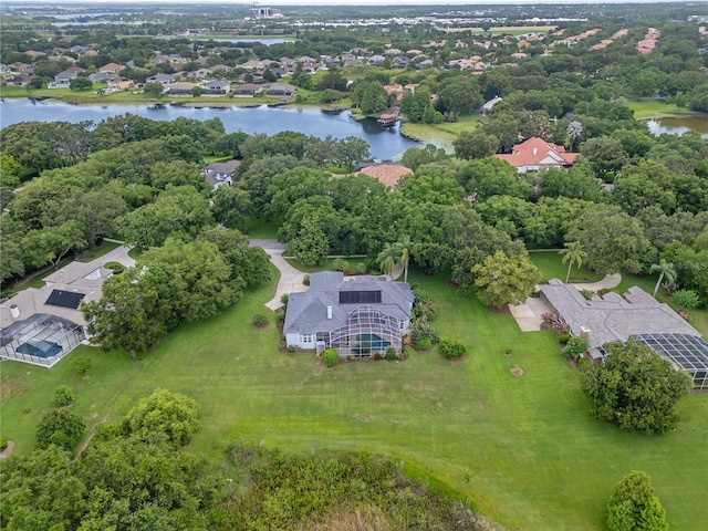 13112 Luntz Point Ln, Windermere, FL 34786 - aerial perspective of suburban area with a large body of water
