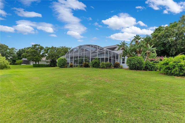 13112 Luntz Point Ln, Windermere, FL 34786 - view of grassy yard with a lanai