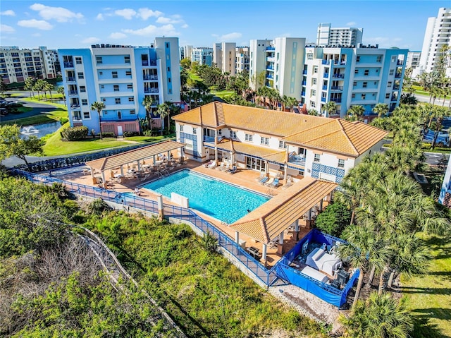 5300 S Atlantic Ave Unit 16-202, New Smyrna Beach, FL 32169 - community pool with fence and a patio area
