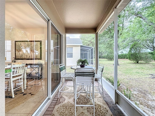 view of sunroom / solarium