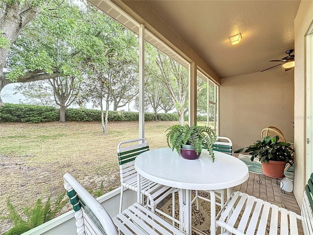 exterior space with outdoor dining area