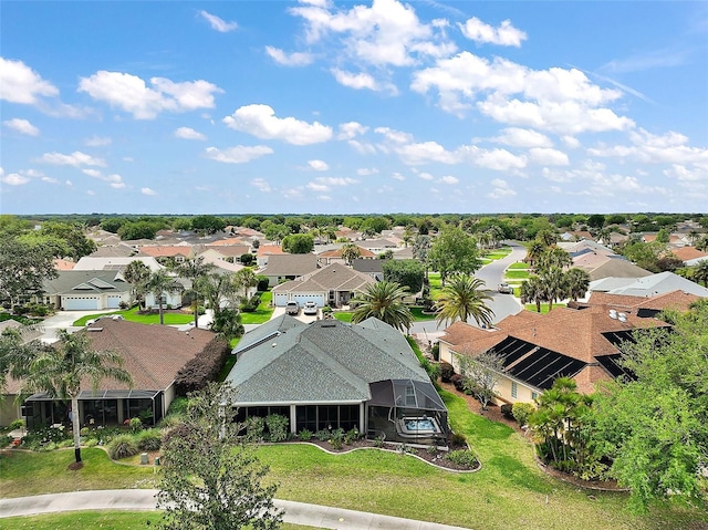 drone / aerial view with a residential view