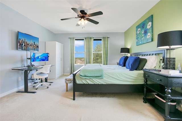 161 Williamson Dr, Davenport, FL 33897 - bedroom featuring baseboards, ceiling fan, and carpet floors