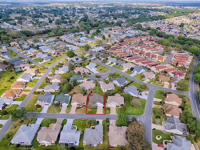 bird's eye view featuring a residential view
