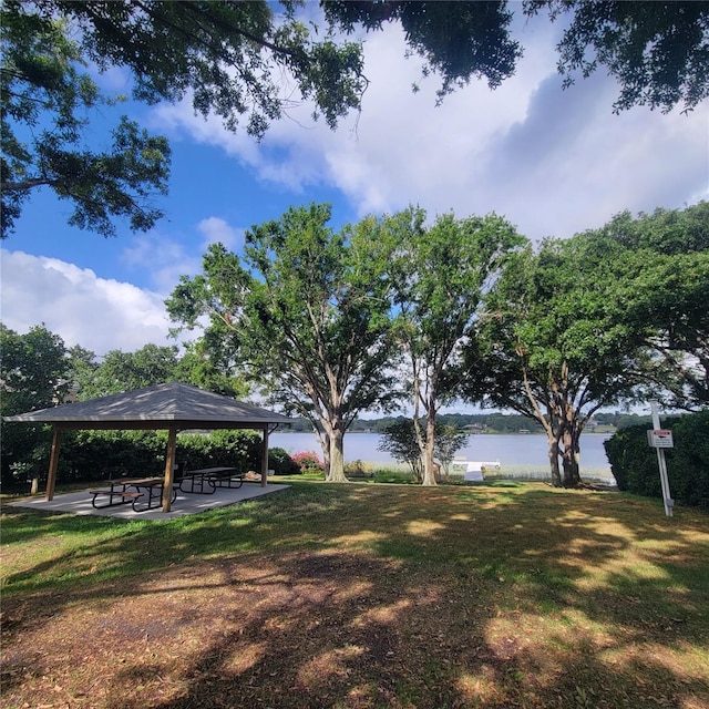 11024 Windchime Cir, Clermont, FL 34711 - view of yard featuring a gazebo and a water view