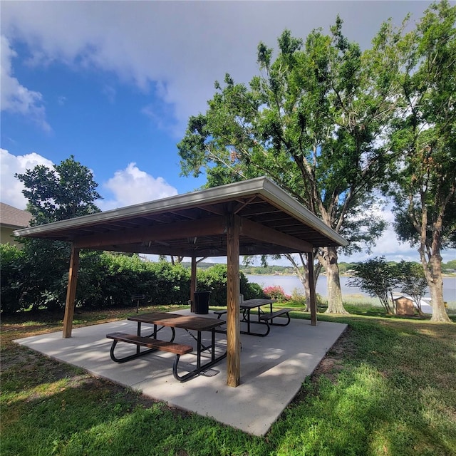 11024 Windchime Cir, Clermont, FL 34711 - surrounding community featuring a gazebo, a patio area, and a yard