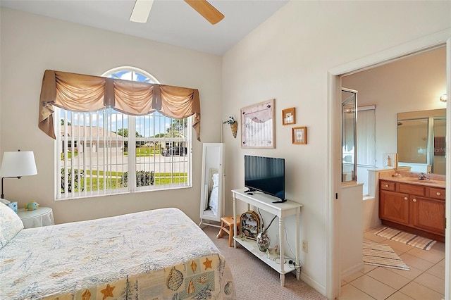 3800 Woodleaf Ct, Leesburg, FL 34748 - bedroom featuring a sink, baseboards, and a ceiling fan