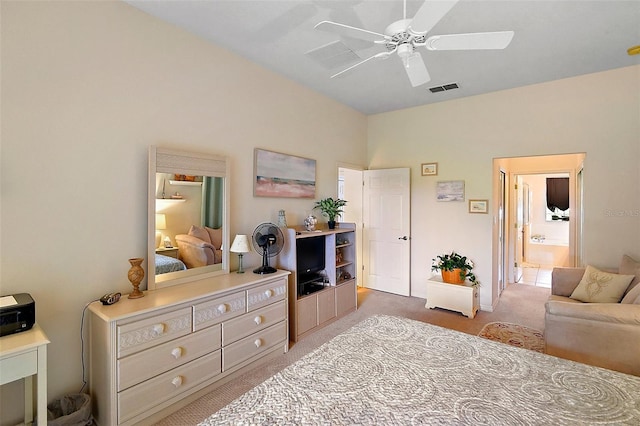 3800 Woodleaf Ct, Leesburg, FL 34748 - bedroom with light colored carpet and lofted ceiling
