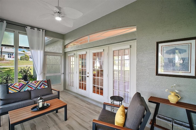 interior space featuring french doors