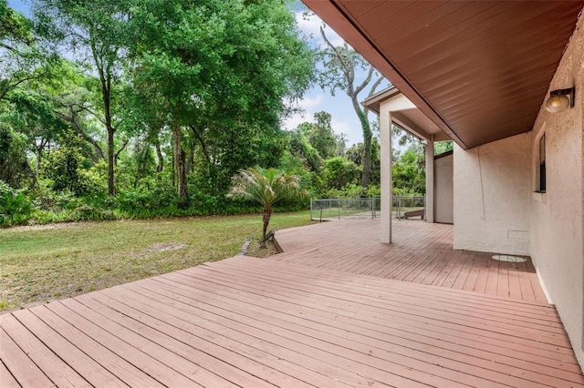 8640 E Henderson Trl, Inverness, FL 34450 - wooden terrace with a yard