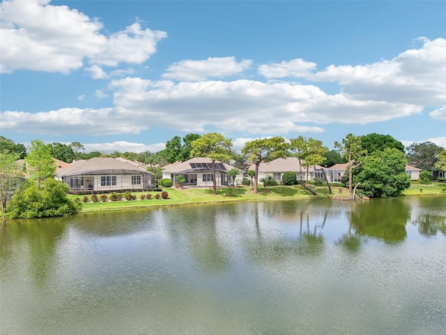 property view of water featuring a residential view
