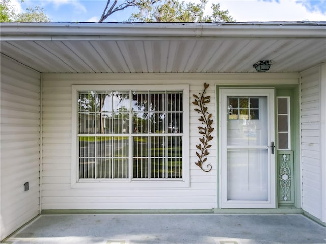 view of doorway to property
