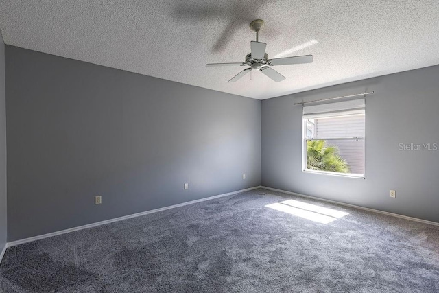1667 Osprey Ave, The Villages, FL 32162 - carpeted empty room with baseboards, ceiling fan, and a textured ceiling