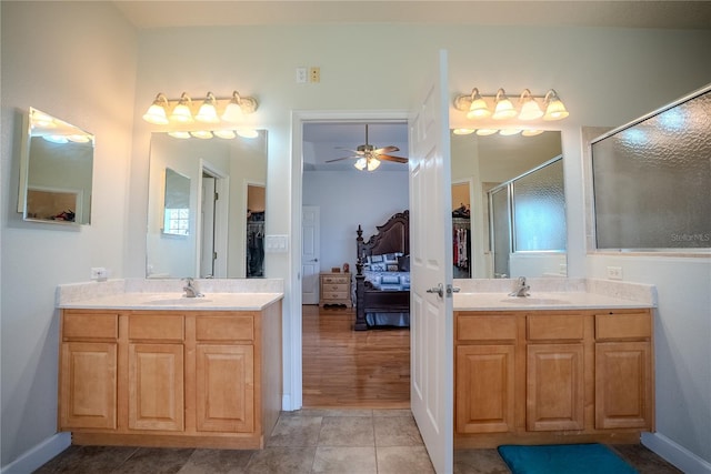 15141 Farm Rd, Groveland, FL 34736 - full bath featuring tile patterned flooring, a sink, and two vanities