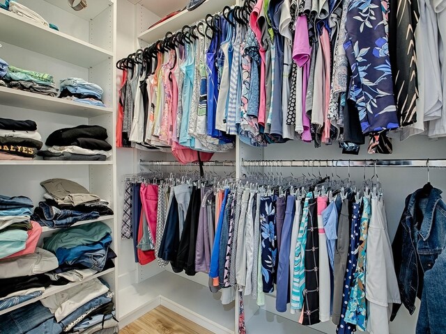 1010 Ventura Dr, The Villages, FL 32159 - walk in closet with wood finished floors