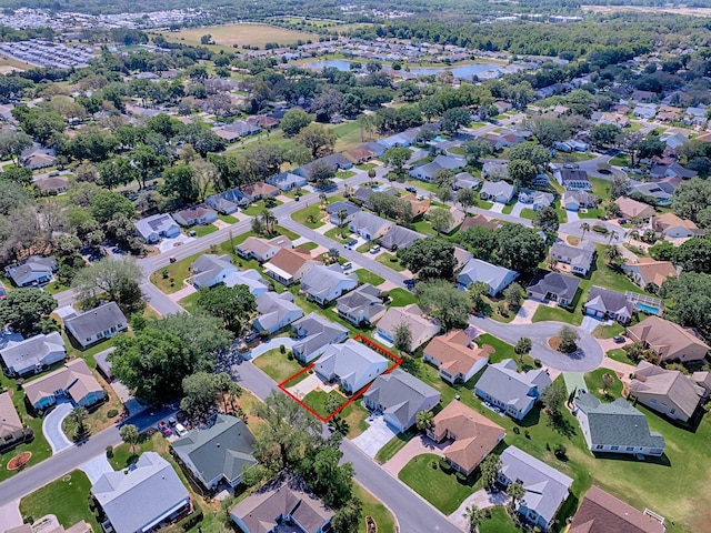 1010 Ventura Dr, The Villages, FL 32159 - birds eye view of property with a residential view and a water view