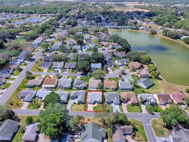 1010 Ventura Dr, The Villages, FL 32159 - drone / aerial view with a water view and a residential view