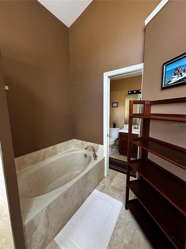 3511 Fox Lake Dr, Apopka, FL 32712 - full bathroom with a bath, vanity, and tile patterned flooring