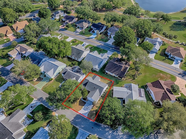 drone / aerial view featuring a residential view
