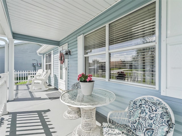view of patio with a porch