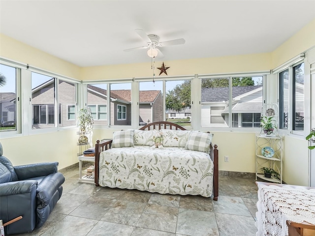 sunroom / solarium with baseboards