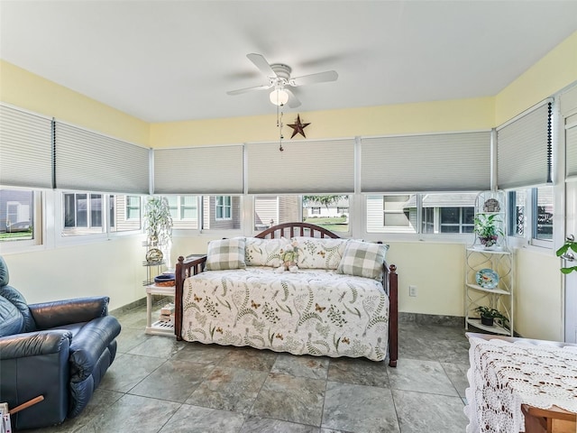 bedroom featuring a ceiling fan