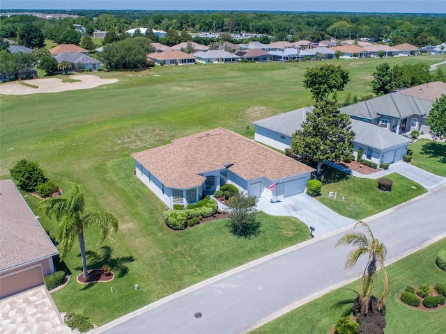 aerial view featuring a residential view