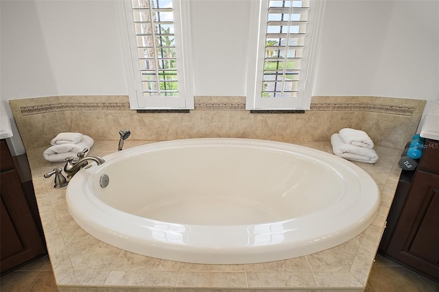 bathroom with a bath