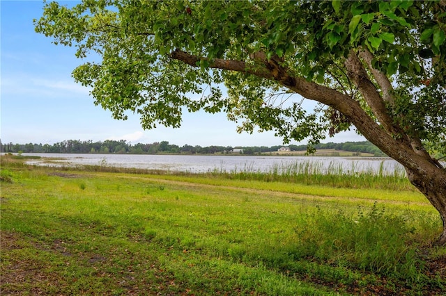 exterior space featuring a water view