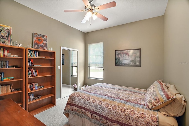 3828 Arbordale Ct, Leesburg, FL 34748 - carpeted bedroom with a ceiling fan