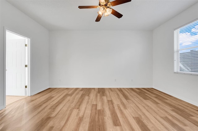 9081 Saint Andrews Way, Mount Dora, FL 32757 - spare room with light wood-style flooring, ceiling fan, and baseboards