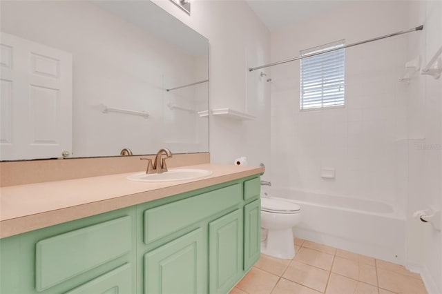 9081 Saint Andrews Way, Mount Dora, FL 32757 - full bath with toilet, vanity, tile patterned floors, and shower / tub combination