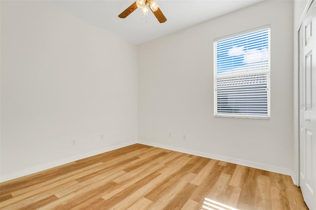 9081 Saint Andrews Way, Mount Dora, FL 32757 - spare room with light wood-style flooring, baseboards, and a ceiling fan