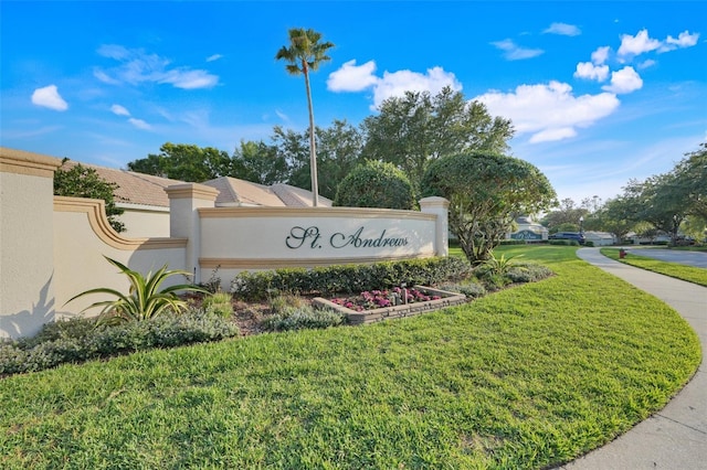 9081 Saint Andrews Way, Mount Dora, FL 32757 - community sign with a lawn